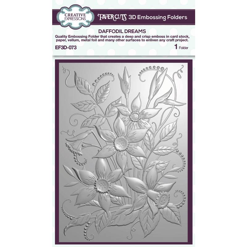 Creative Expressions Daffodil Dreams 5 in x 7 in 3D Embossing Folder