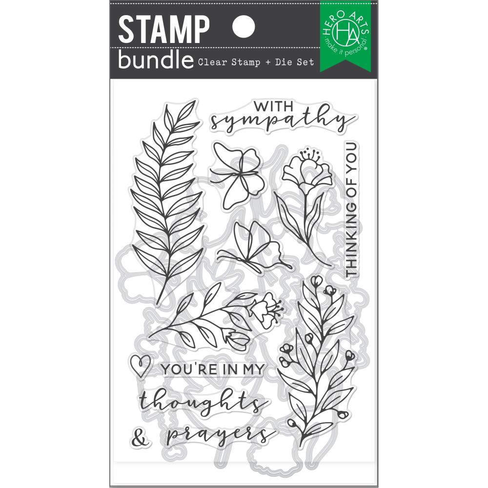 Hero Arts Clear Stamp & Die Combo - With Sympathy