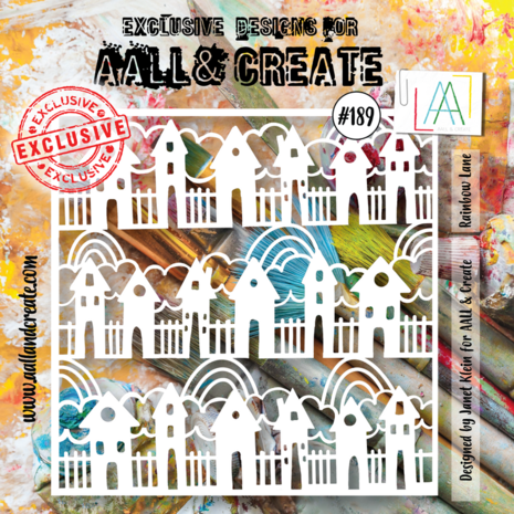 AALL & Create - Stencil 6x6 Inch Rainbow Lane