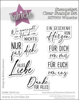 Kulricke Stempelset "Wünsche" Clear Stamp