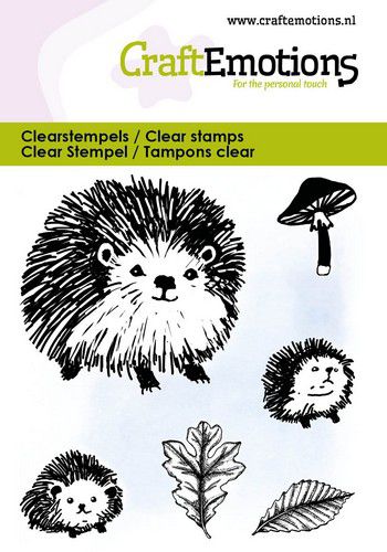 CraftEmotions Clearstamps 6x7cm - Igelfamilie