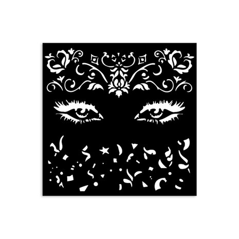 Stamperia - Masquerade Thick Stencil 12x12cm Eyes