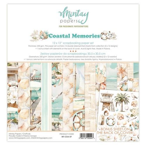 Mintay 12 x 12 Paper Set - Coastal Memories