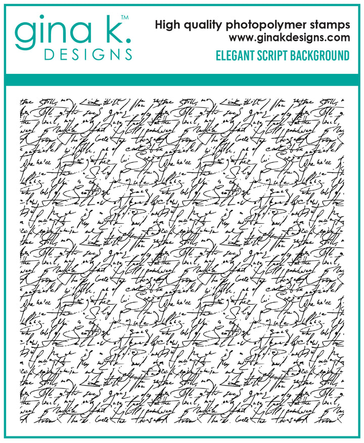 Gina K Designs - STAMPS- Elegant Script Background Stamp