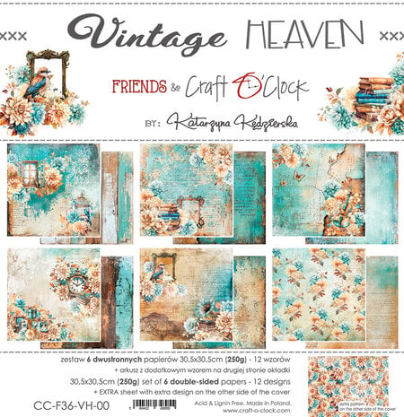 Craft O'Clock - Vintage Heaven 12x12 Inch Paper Set