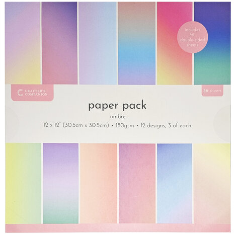 Craftes Companion -Ombre 12x12 Inch Paper Pad