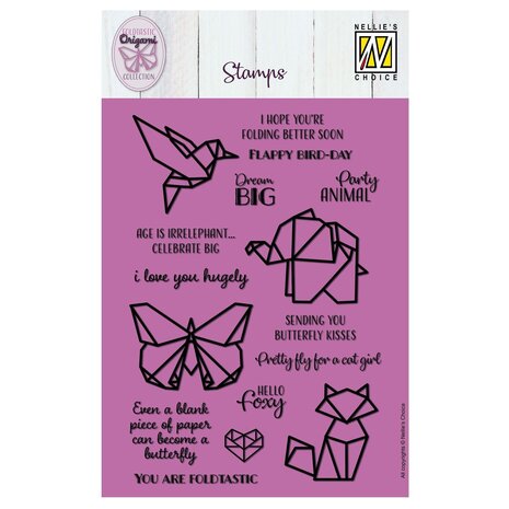 Nellie's Choice • Clear Stamps Foldtastic Origami 