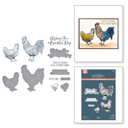 Spellbinders - Feathered Friends BetterPress Plate & Die Set from the Justine's Farm Collection by Justine Dvorak 