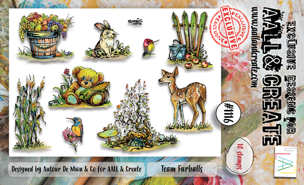 AALL and Create - Stamp Set A6 Team Furballs