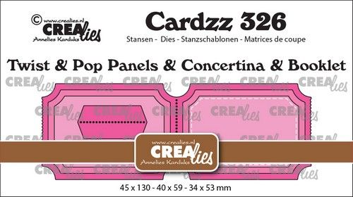 Crealies Cardzz Twist& Pop A3, Panels&Lep.& Mini-Booklet-Tickets H