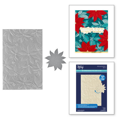 Spellbinders - Playful Poinsettia 3D Embossing Folder & Die