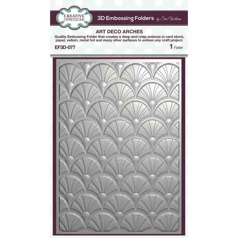 Creative Expressions Art Deco Arches 5 in x 7 in 3D Embossing Folder