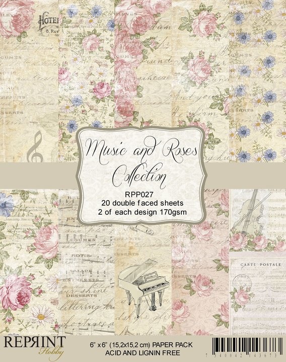 reprint-music-roses-6x6-inch-paper-pack-rpp027