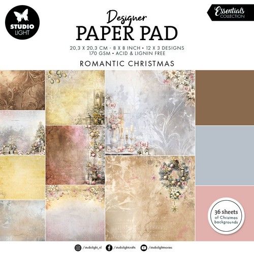 Studio Light Design Paper Pad Romantic Christmas Essentials nr.197