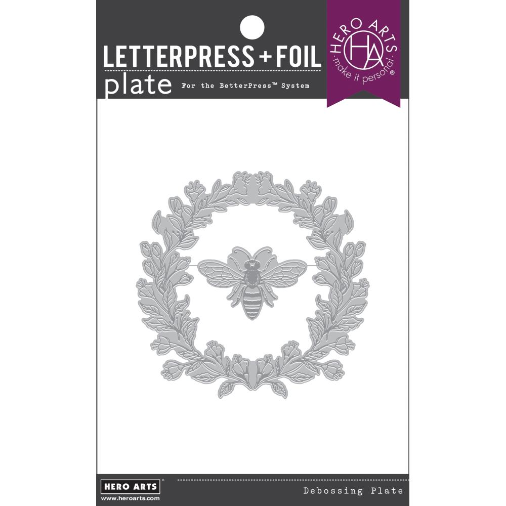 Hero Arts Letterpress & Foil Plate -  Antique Bee