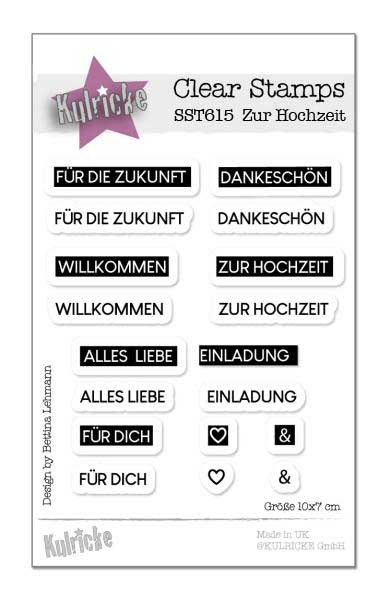 Kulricke Stempelset "Zur Hochzeit" Reverse Clear Stamp