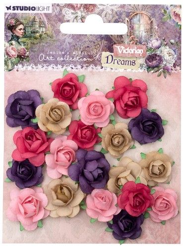 Studio Light Paper Flowers 1,5 & 2 cm Vict. Dreams nr.12