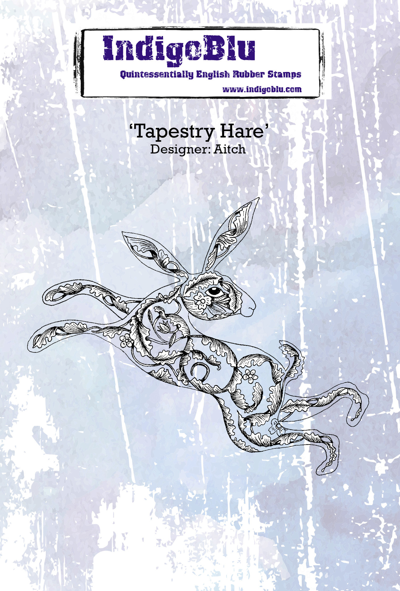 indigoblu-tapestry-hare-a6-rubber-stamp-ind0543