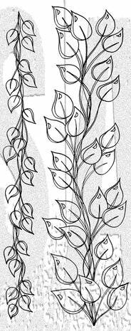 Stampers Anonymous - The Longer The Leaf Dylusions Cling Stamps 