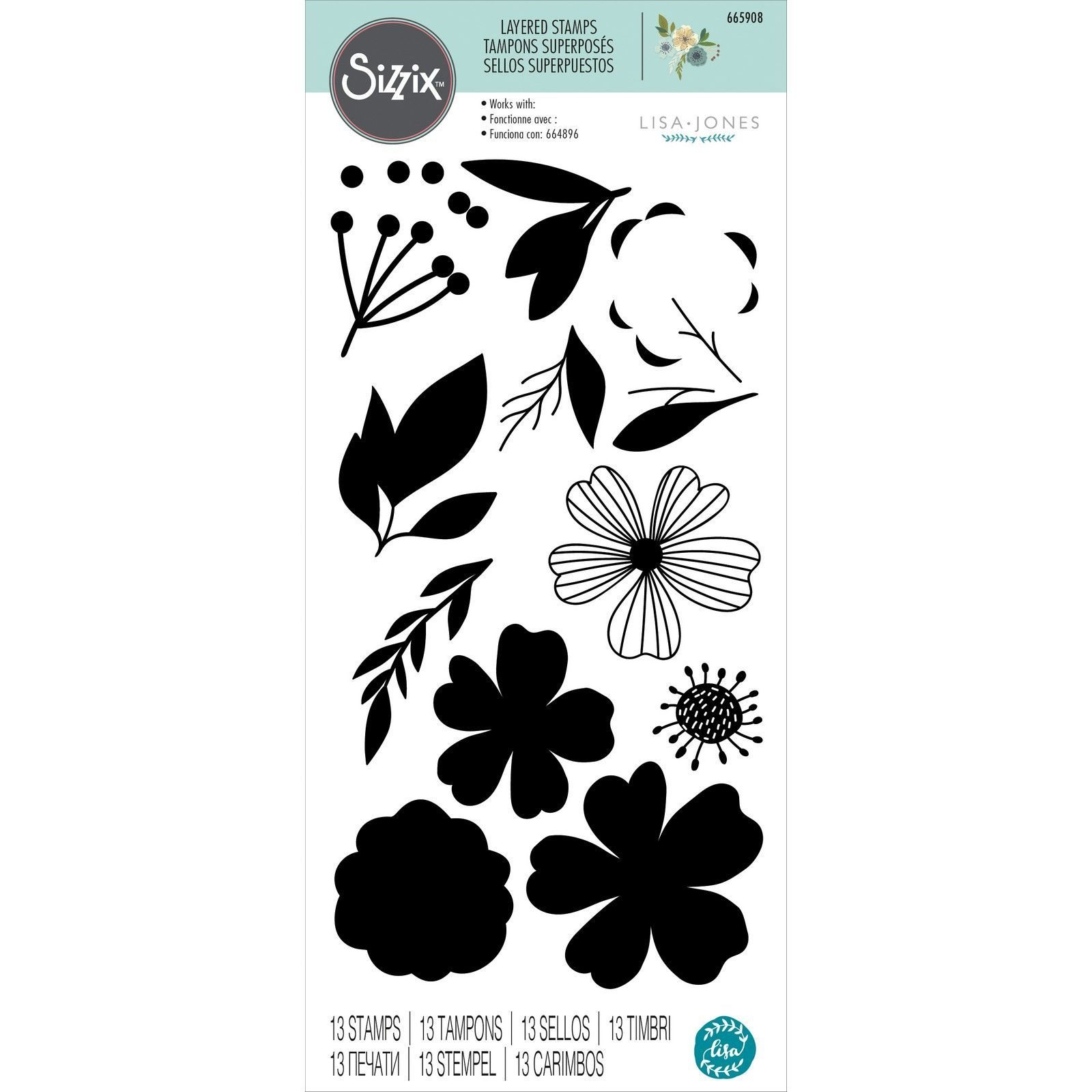 Sizzix • Layered Clear Stamps Blossoms