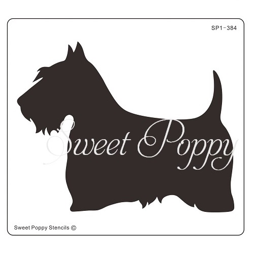 Sweet Poppy Stencil: Scottie Dog Aperture