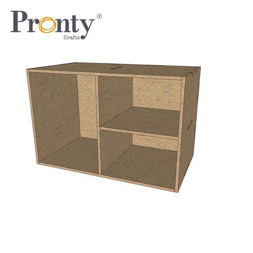 Pronty MDF Aufbewahrsystem Half Box Three boxes
