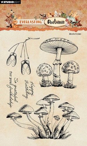 Studio Light Clear Stamp Mushrooms Everl. Autumn nr.717