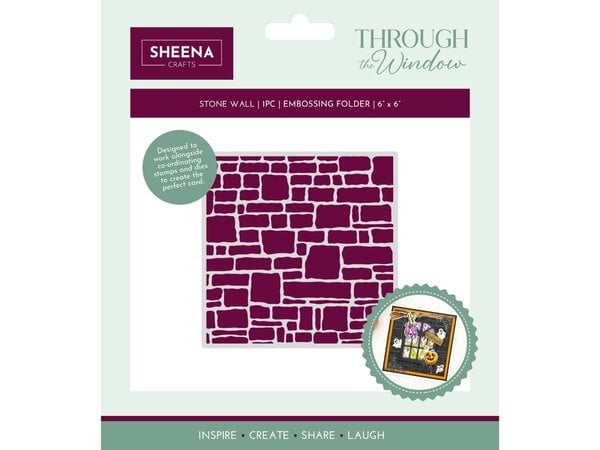 Crafters Companion - Through the Window 2D Embossing Folders Stone Wall