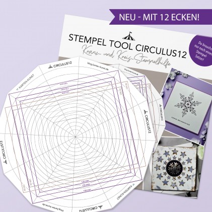 Karten-Kunst Stempel Tool Circulus12 Kranz- und Kreisstempelhilfe mit 12 Ecken