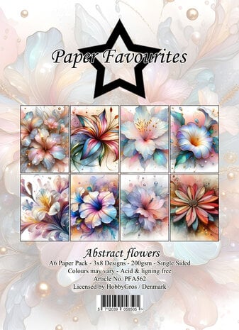 Paper Favourites - Abstract Flowers A6 Paper Pack