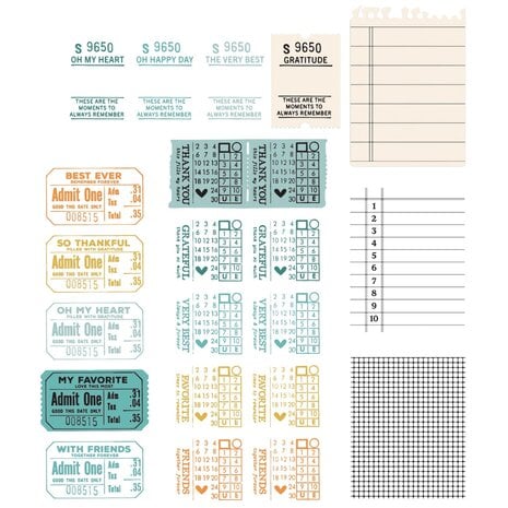 Sizzix • Framelits Die w/Stamps by 49 and Market A5 Forever Journal Essentials (17+4pcs)