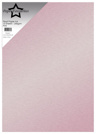 Paper Favourites - Pink A4 Pearl Paper 240gsm (10pcs)