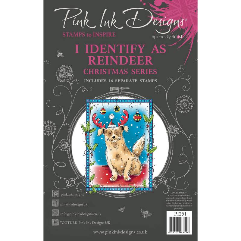 Pink Ink Designs I Identify As Reindeer 6 in x 8 in Clear Stamp Set