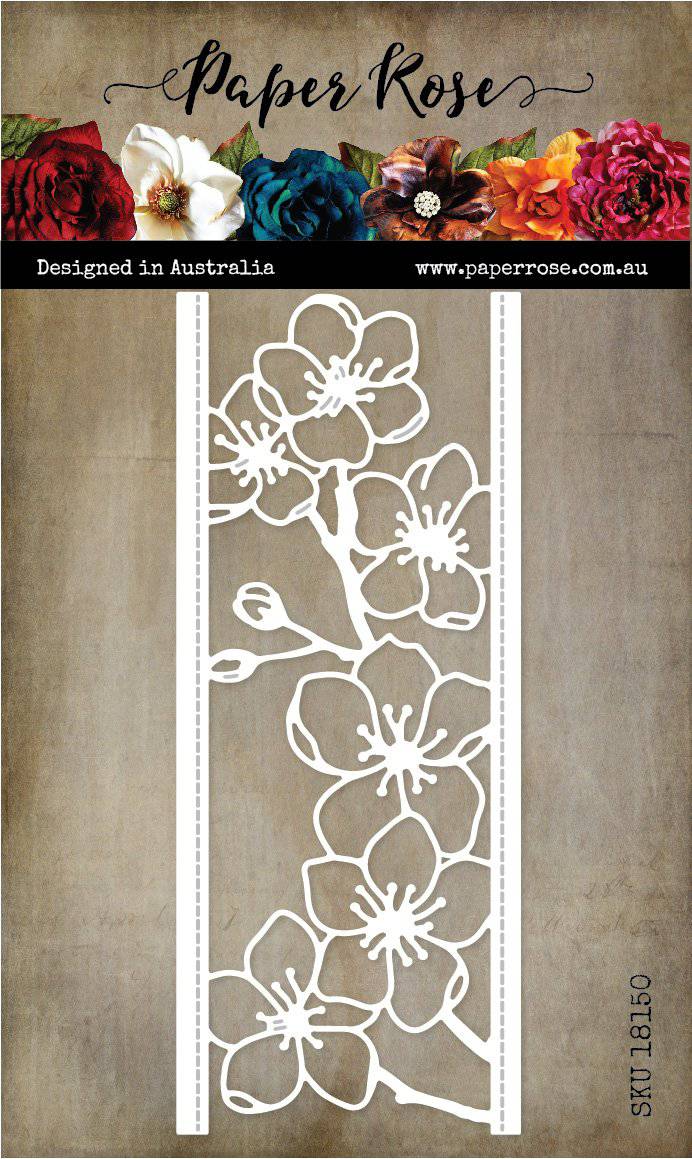 Paper Roses - Lovely Florals Blossom Border Metal Die