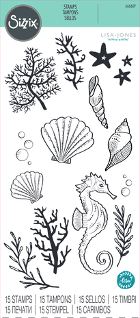 Sizzix - Clear Stamps by Lisa Jones Ocean Elements (15pcs