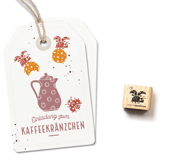 cats on appletrees - Ministempel Marienkäfer Effi