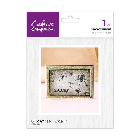 Crafters Companion - Partial 3D Embossing Folders Spooky Spiders