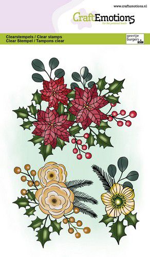 CraftEmotions Clearstamps A6 – Weihnachtsblumensträuße