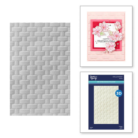 Spellbinders - Woven 3D Embossing Folder from the Spring Sampler Collection by Simony Hurley