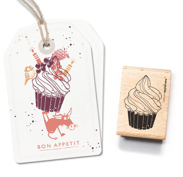 cats on appletrees - Stempel Cupcake 2