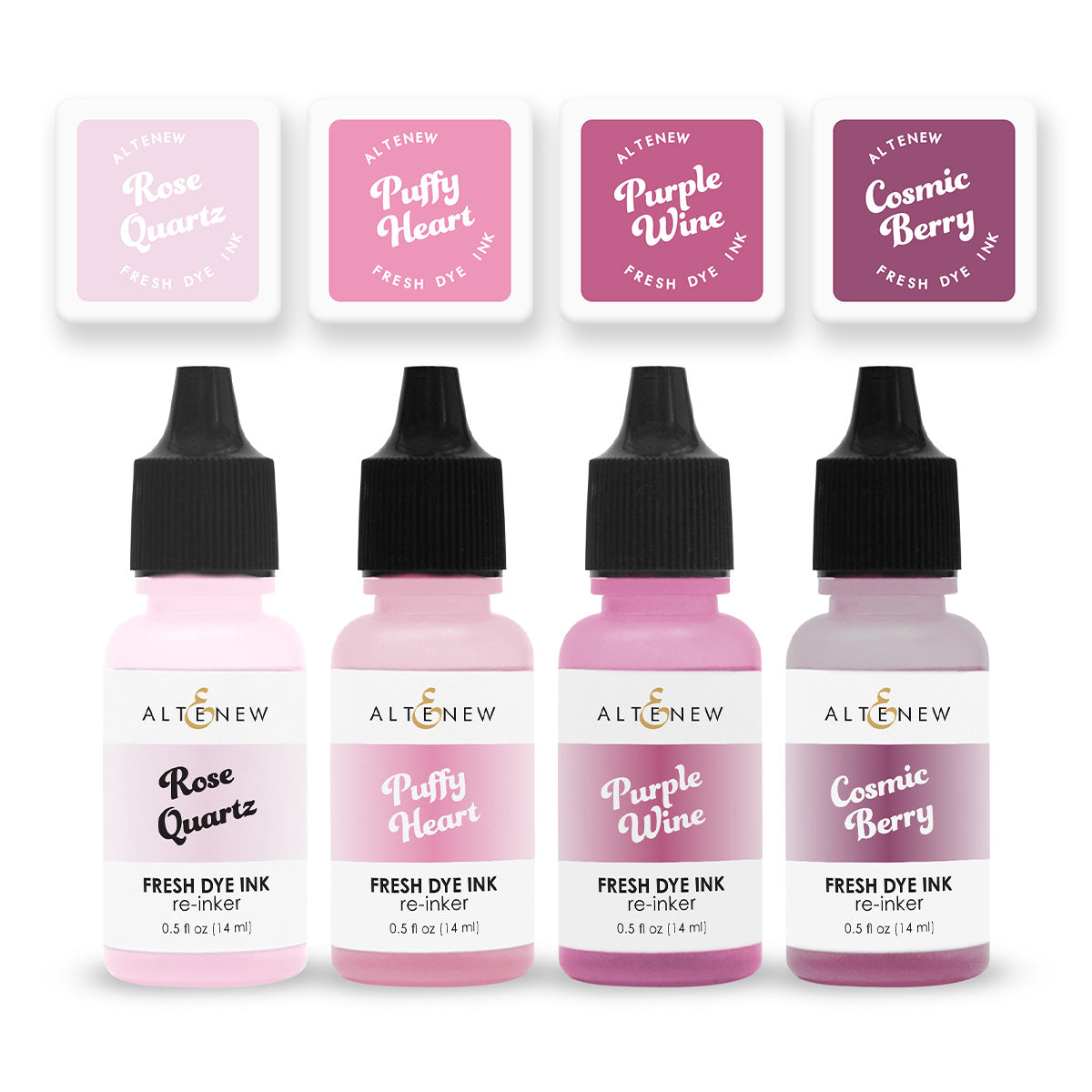 Altenew - Rose Petal Fresh Dye Ink Mini Cube & Re-inker Bundle