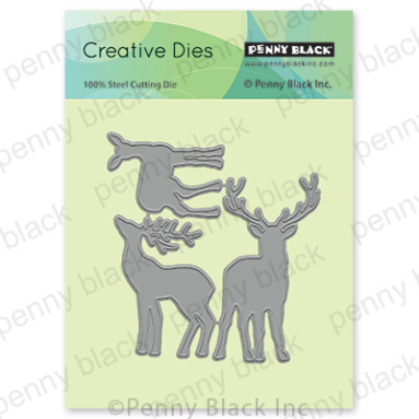 Penny Black - ANTLERS (METAL DIE) 3 pieces, 1.3”x1.8”, 1.6”x2.3”, 1.7”x3”