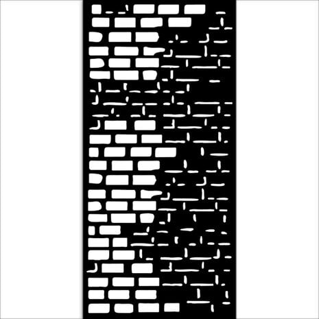 Stamperia - Art of Travelling Thick Stencil 12x25cm Bricks