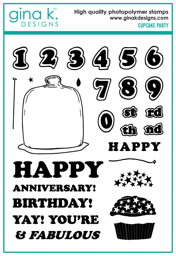 Gina K Designs - STAMPS- Cupcake Party