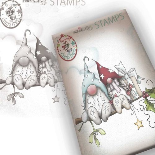 polkadoodles-gnome-christmas-love-clear-stamp-pd79