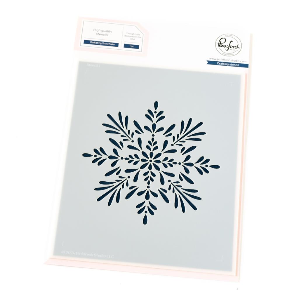 Pinkfresh Studio Stencils 4.25"X5.5" 1/Pkg -  Radiating Snowflake 