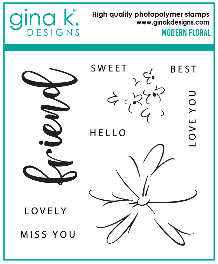 Gina K Designs - STAMPS- Modern Floral