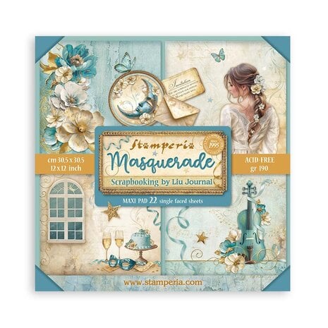 Stamperia - Masquerade 12x12 Inch Paper Pack Maxi (Single Face)