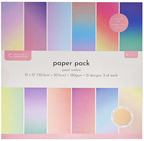 Craftes Companion - Pearl Ombre 12x12 Inch Paper Pad