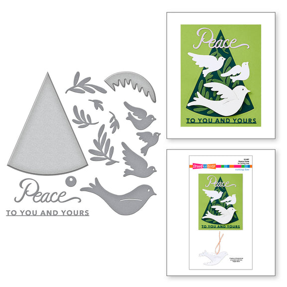 Spellbinders - Peace Dove Etched Dies from the Season of Wonder Collection by Stampendous